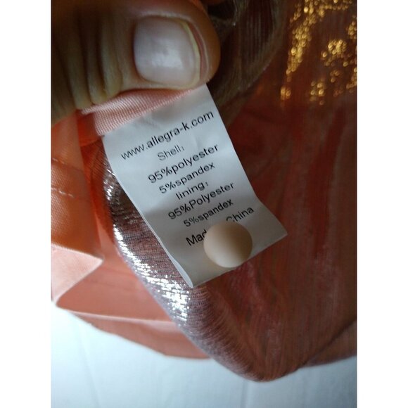 Allegra K Women's Sz S Pink Metallic Sleeveless Mini Sheath Dress Party  NWT - Picture 7 of 7